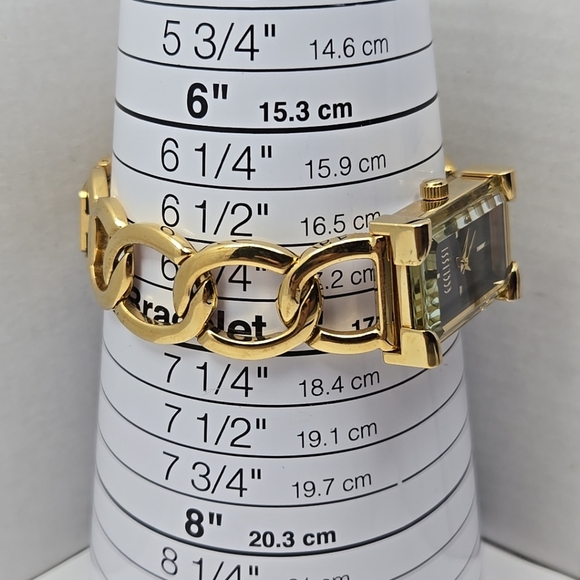 Ecclissi 80420 Womens Gold Tone Quartz Watch Brown Dial New Battery Working - Picture 6 of 9